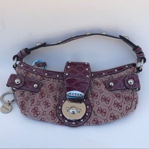Guess Purse Plum Crocodile Skin